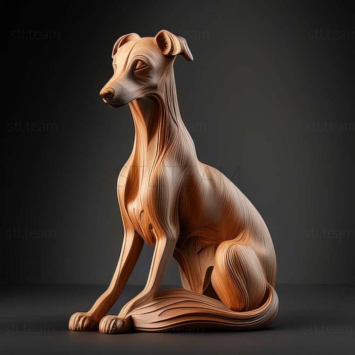 3D model Russian Greyhound dog (STL)